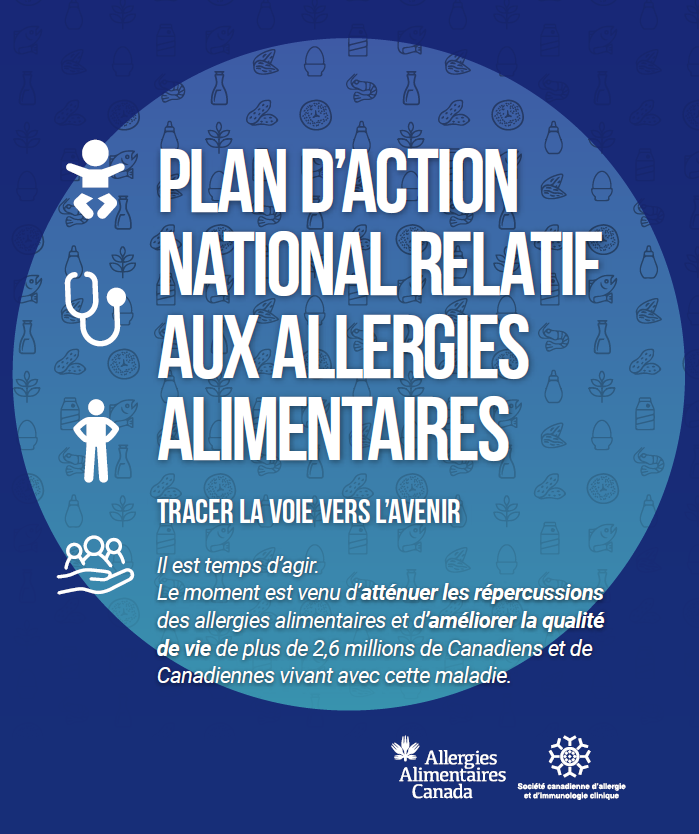 Page couverture du plan d'action national relatif aux allergies alimentaires