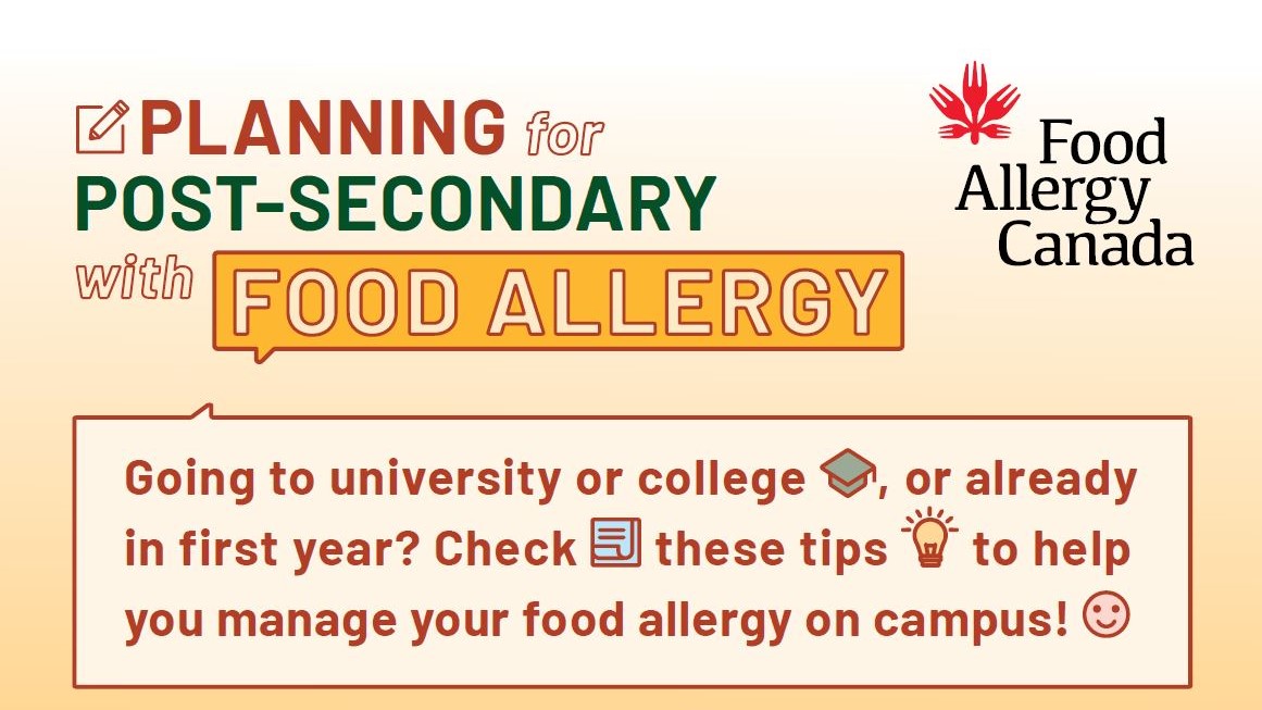 Planning for post-secondary with food allergy